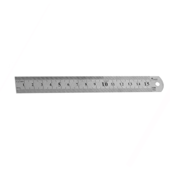 Линейка измерительная металлическая двустор. 150мм 15-6-015